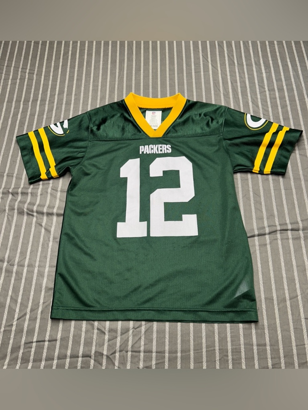 NFL Team Apparel Aaron Rodgers Green Bay Packers #12 youth jersey Size L 12/14
